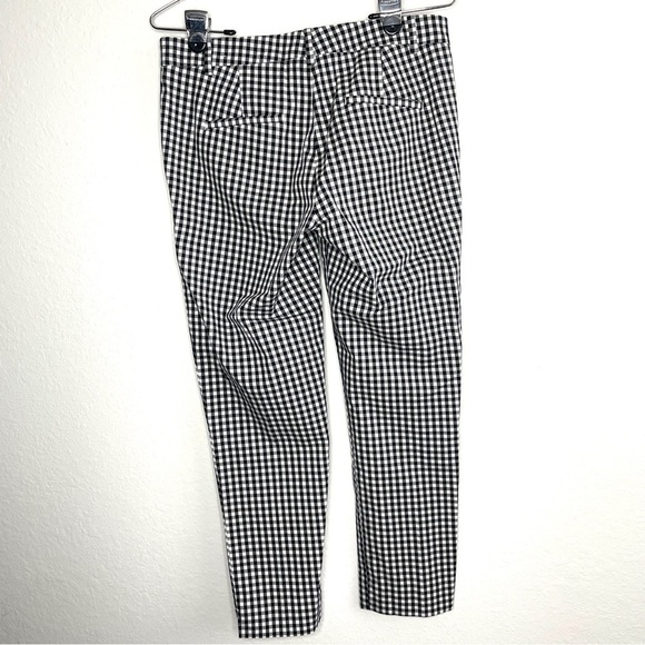 Ann Taylor The Gingham Crop Pant Black and White - Picture 4 of 9